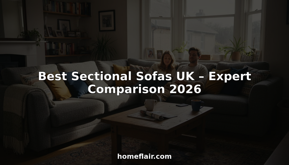 Couple relaxing on sectional sofa in UK living room