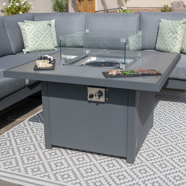 Maze Living -Amalfi Square Aluminium Corner Dining Set