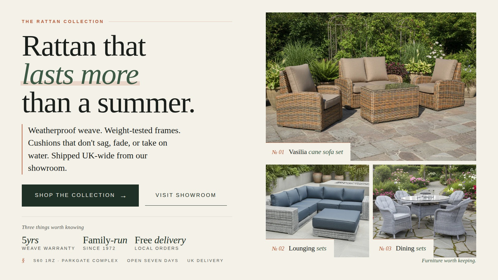 The rattan collection that lasts more than a summer slide