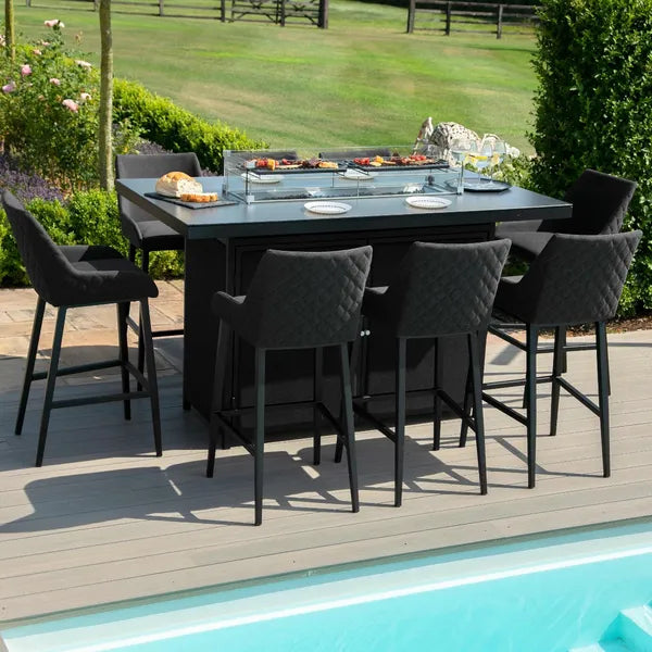 Outdoor Fabric Regal 8 Seat Rectangular Bar Set