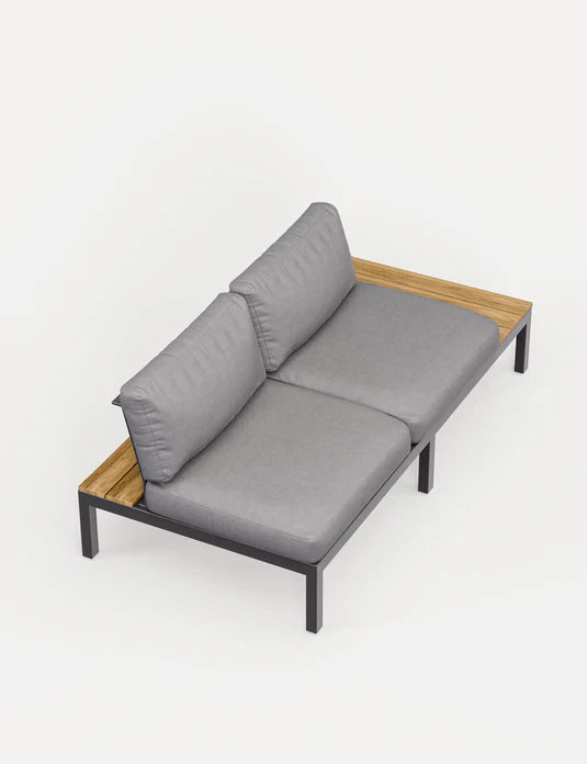Royal Craft - Aspen Teak 6 Seater Modular Corner Lounging Set with Coffee Table