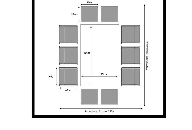 Royal Craft - Wentworth 10 Seater Cube Dining Set