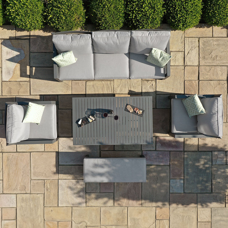 Homeflair - New York 3 Seat Sofa Aluminium Sofa Set