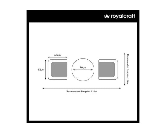 Royal Craft - Wentworth 2 Seater Carver Bistro Set