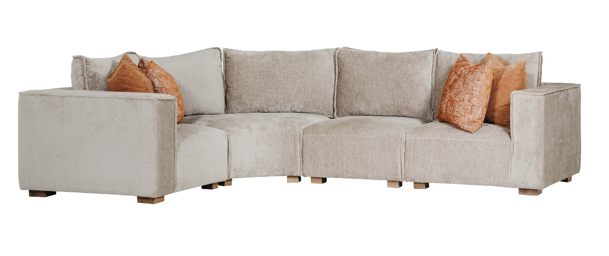 Bodhi Modular Fabric Corner Sofa Collection with Footstool Table