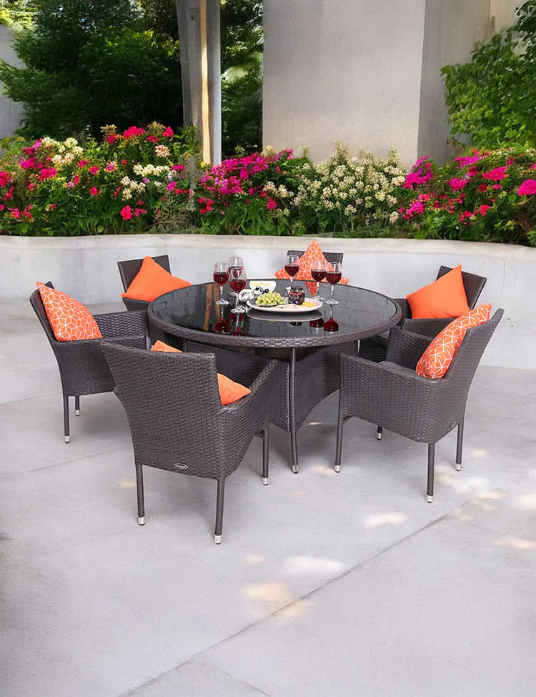 Royal Craft - Malaga 6 Seater Fixed Dining Set