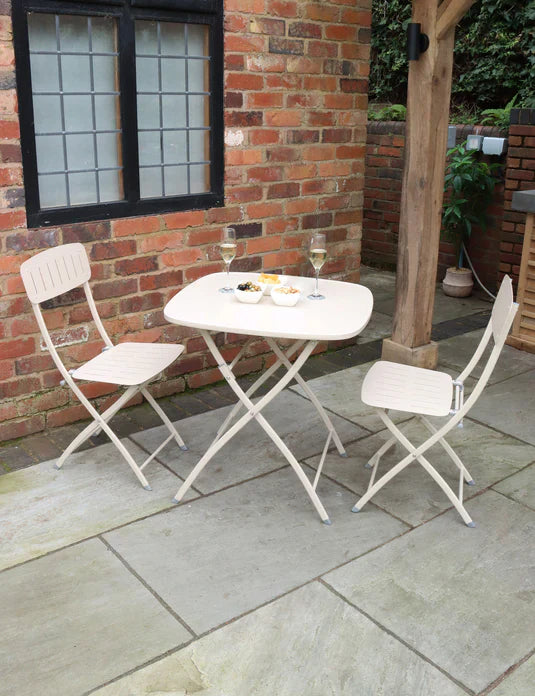 Royal Craft - Venice 2 Seater Folding Bistro Set in Champagne