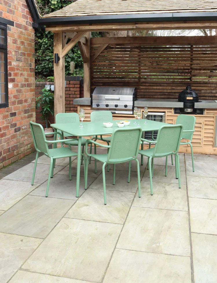 Royal Craft - Porto 6 Seater Rectangular Dining Set in Olive