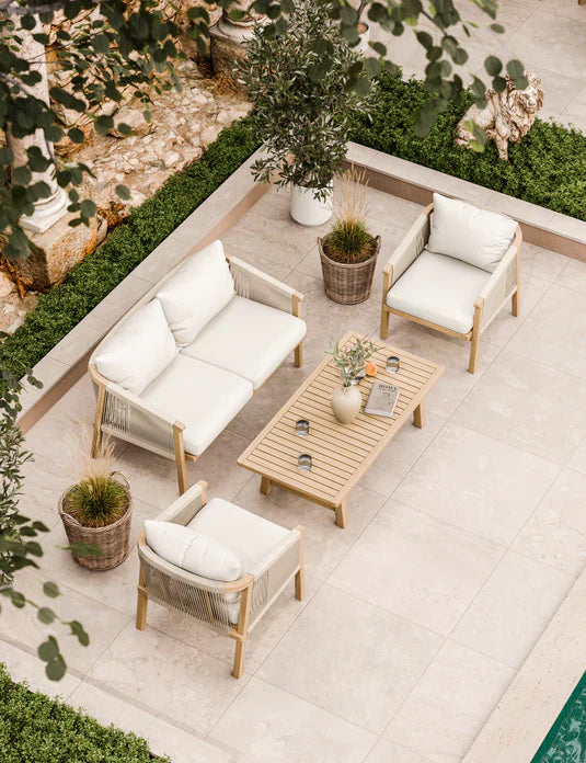 Royal Craft - Roma 4 Seater Double Lounge Set with Rectangular Coffee Table
