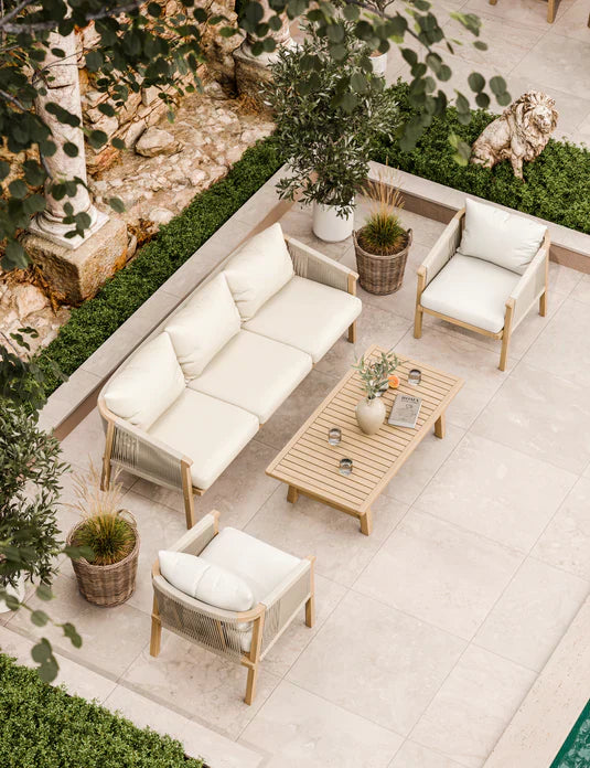 Royal Craft - Roma 5 Seater Triple Lounge Set with Rectangular Coffee Table