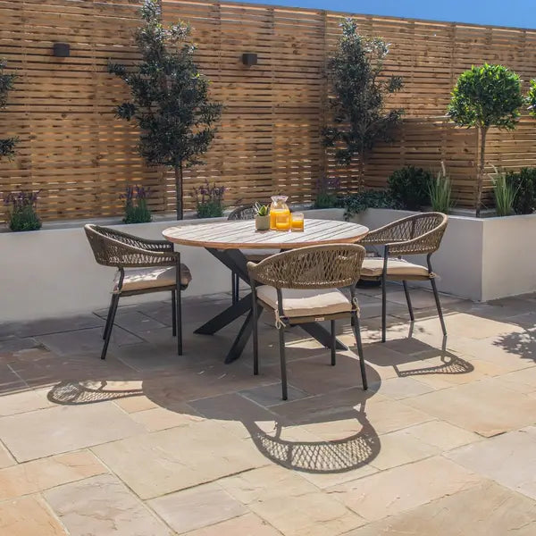 Bali Rope Weave 8 Seat Oval Dining Set