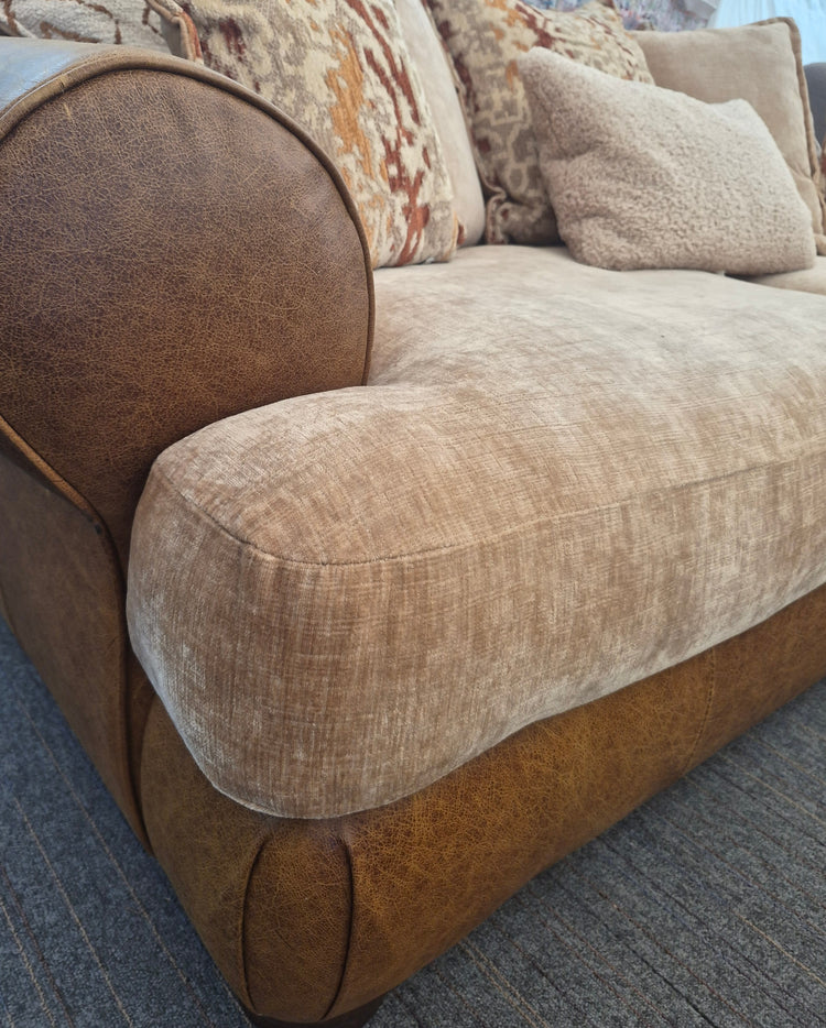 Ex-Display Horatio 4 Seater Pillowback Sofa + Love Chair Buoyant Upholstery