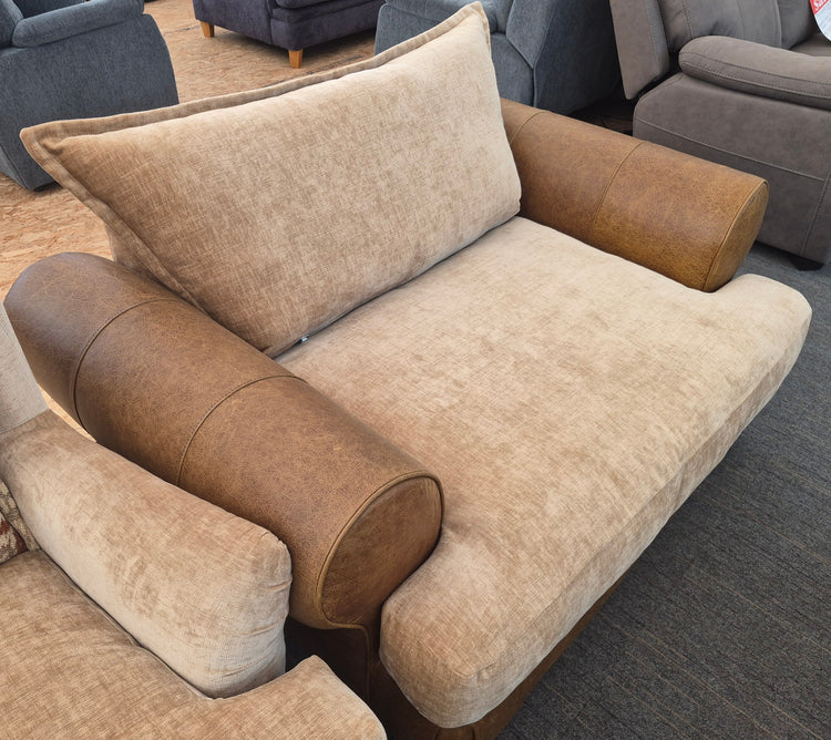 Ex-Display Horatio 4 Seater Pillowback Sofa + Love Chair Buoyant Upholstery