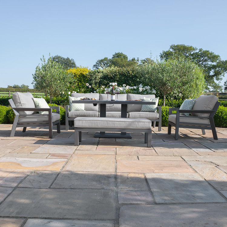 Homeflair - New York 3 Seat Sofa Aluminium Sofa Set