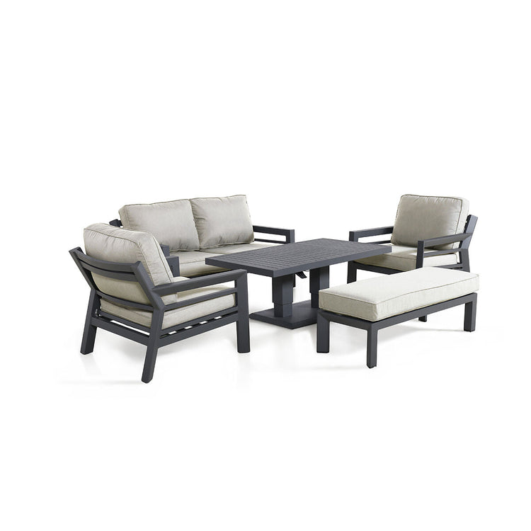 Homeflair - New York 2 Seat Aluminium Sofa Set