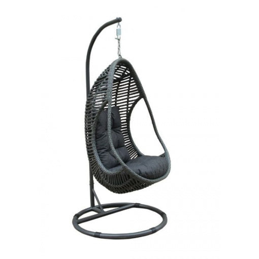 Rattan Vasilia Grey Hanging Egg Chair | Vasi503G