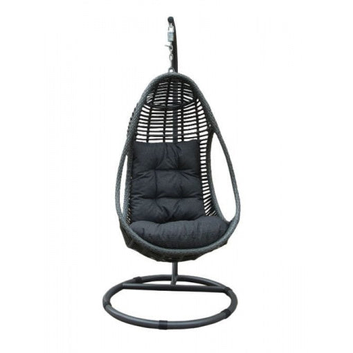 Rattan Vasilia Grey Hanging Egg Chair | Vasi503G