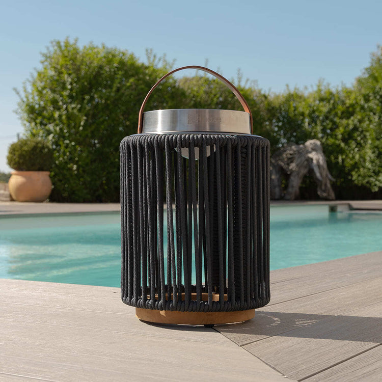 Homeflair -Luna Small Solar Light - Charcoal