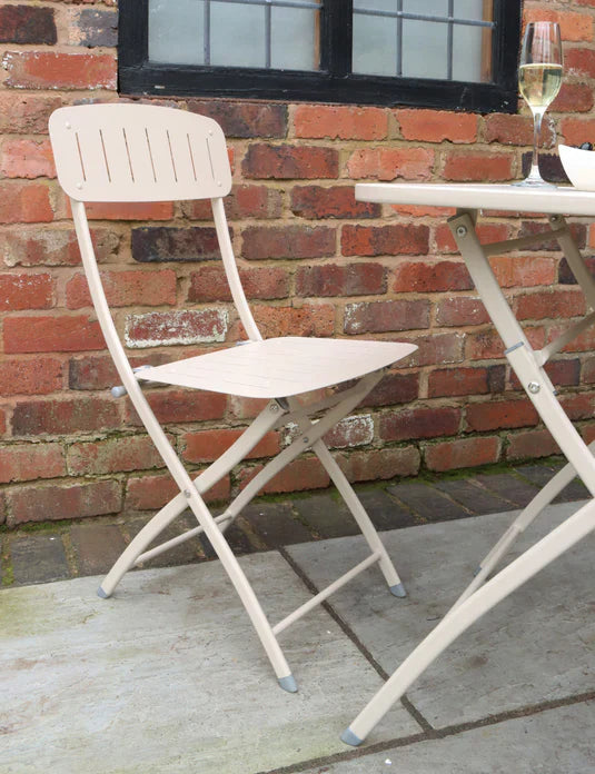 Royal Craft - Venice 2 Seater Folding Bistro Set in Champagne