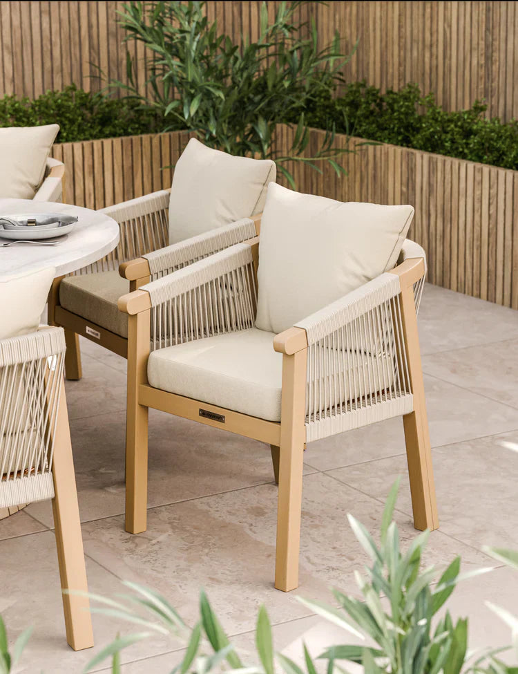 Royal Craft - Saturn 8 Seater Ellipse D Conical Dining Set with Roma Dining Chairs