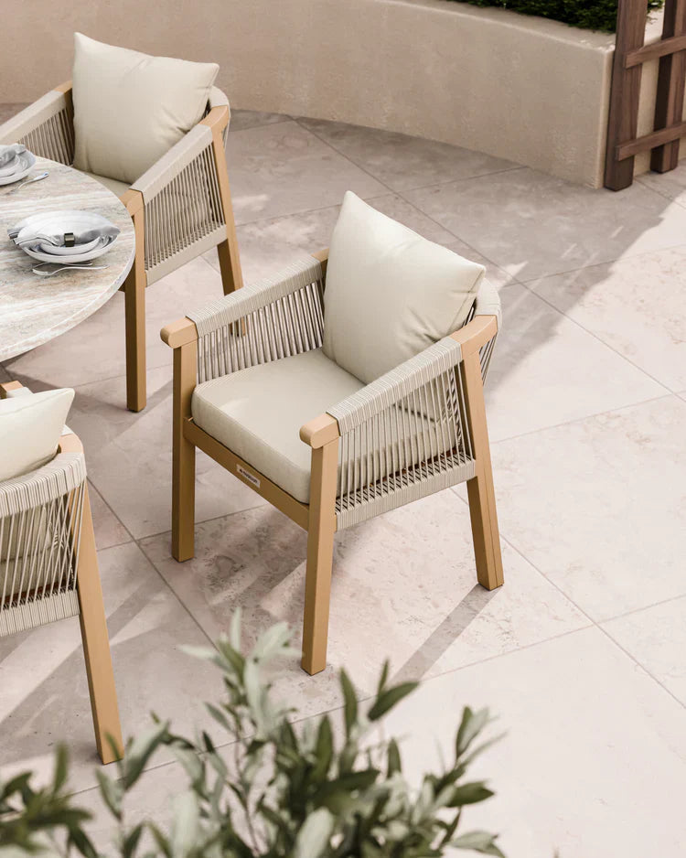 Royal Craft - Jupiter 6 Seater Round Conical Dining Set with Roma Dining Chairs Regular price £2,449.00