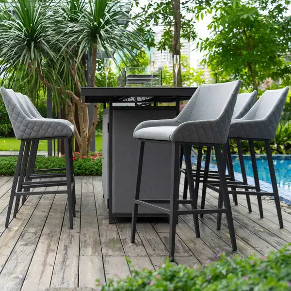 Outdoor Fabric Regal 8 Seat Rectangular Bar Set