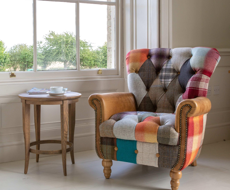 Patchwork Gotham Harlequin Chair | Vintage