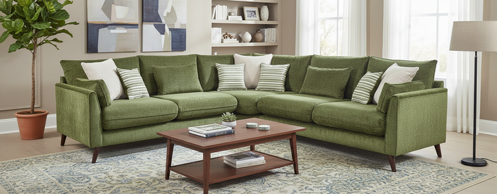 Petra High Back Fabric Sofa & Corner Collection | Lebus Upholstery