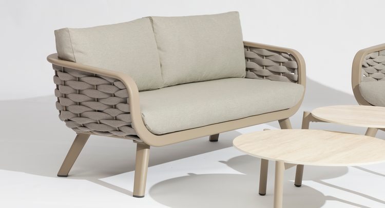 Monroe Outdoor Grey 4 Seater Sofa Set + Nesting Tables | Monr0594