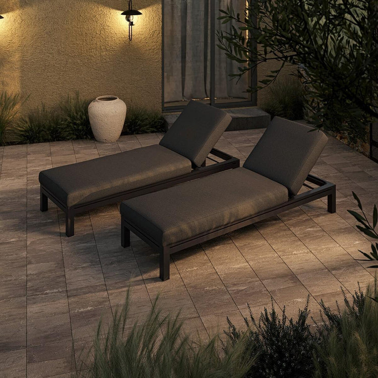 Homeflair - Oslo Double Aluminium Sunlounger Set