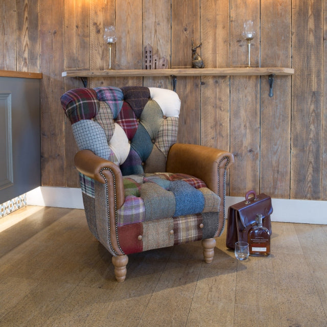 Patchwork Gotham Harlequin Chair | Vintage