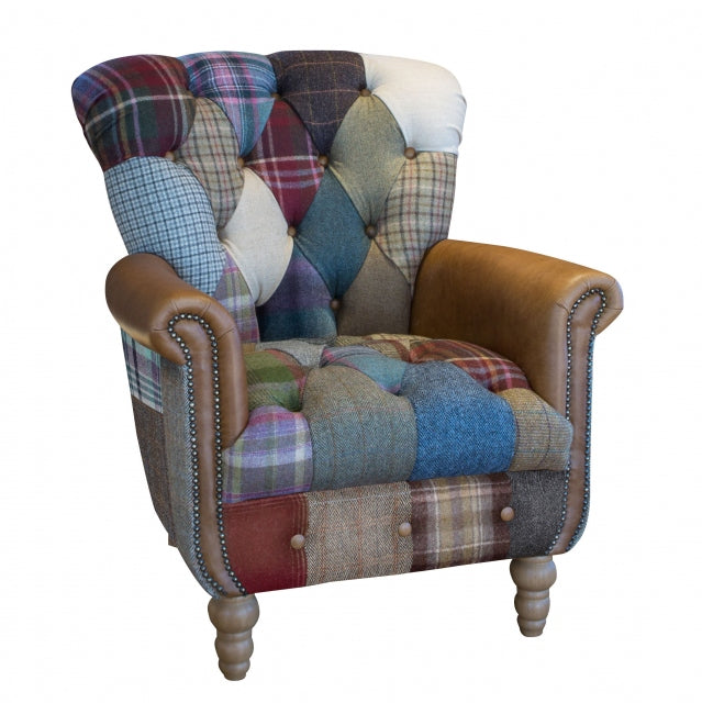 Patchwork Gotham Harlequin Chair | Vintage