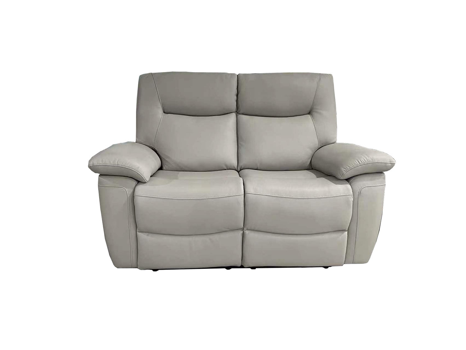 Lucia Electric Recliner Leather 3 + 2 Seater Sofas in Pearl Grey - Homeflair