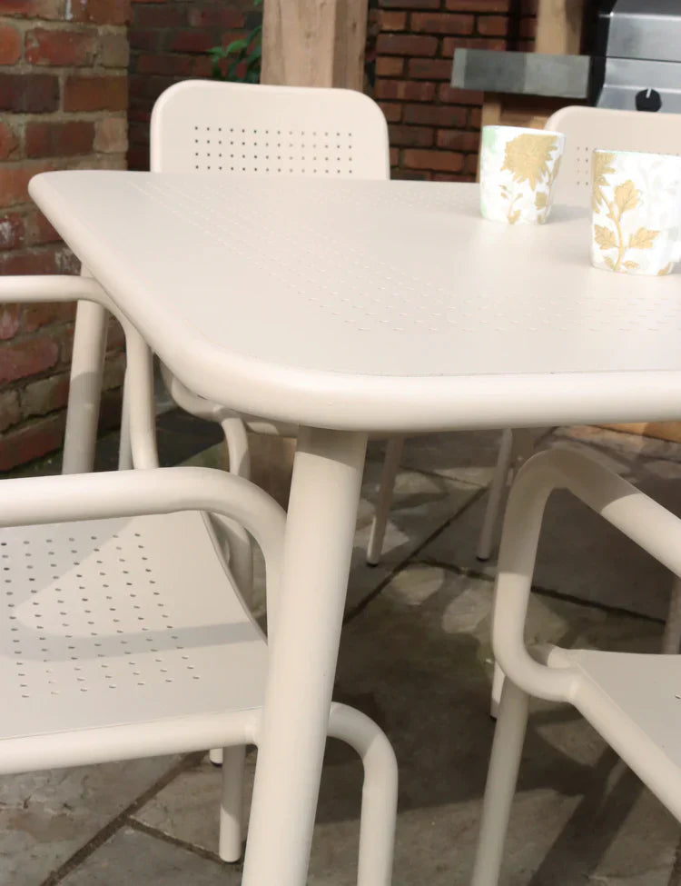 Royal Craft - Porto 6 Seater Rectangular Dining Set in Champagne