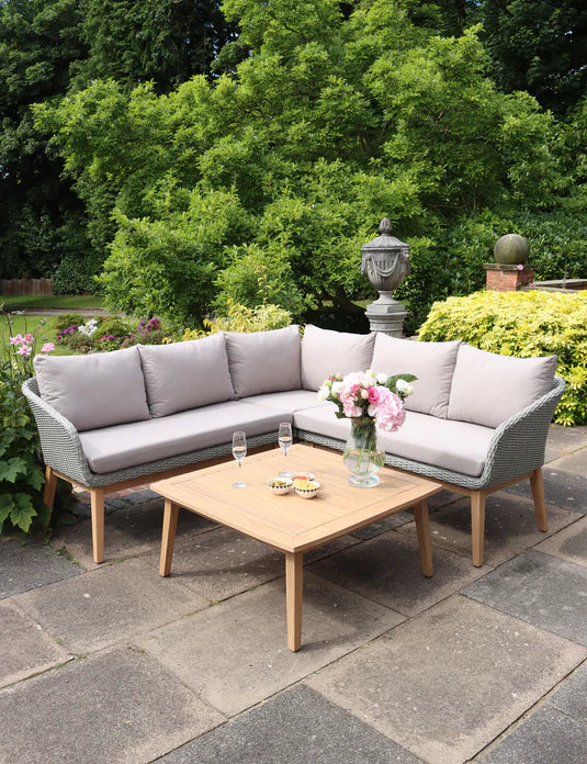 Royal Craft - Sol 5 Seater Corner Lounge Set with Square Coffee Table