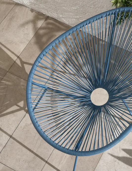 Royal Craft - Monaco 2 Seater Egg Chair Bistro Set - Light Blue