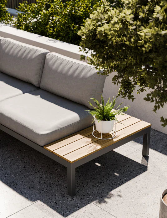 Royal Craft - Aspen Teak 5 Seater Modular Mini Corner Lounging Set with Coffee Table