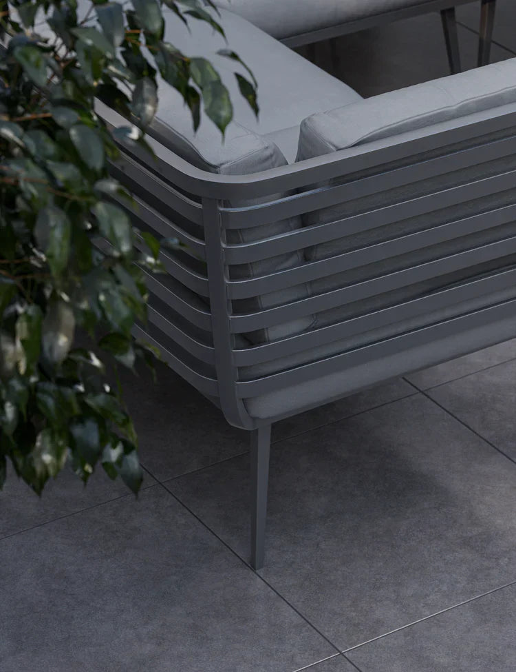 Royal Craft - Mayfair Corner Lounging Set with Fire Pit Table and 1 Bench