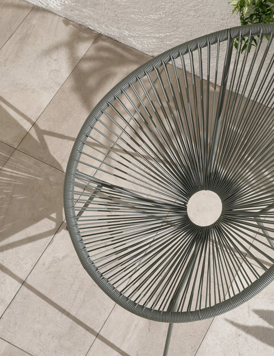 Royal Craft - Monaco 2 Seater Egg Chair Bistro Set - Grey