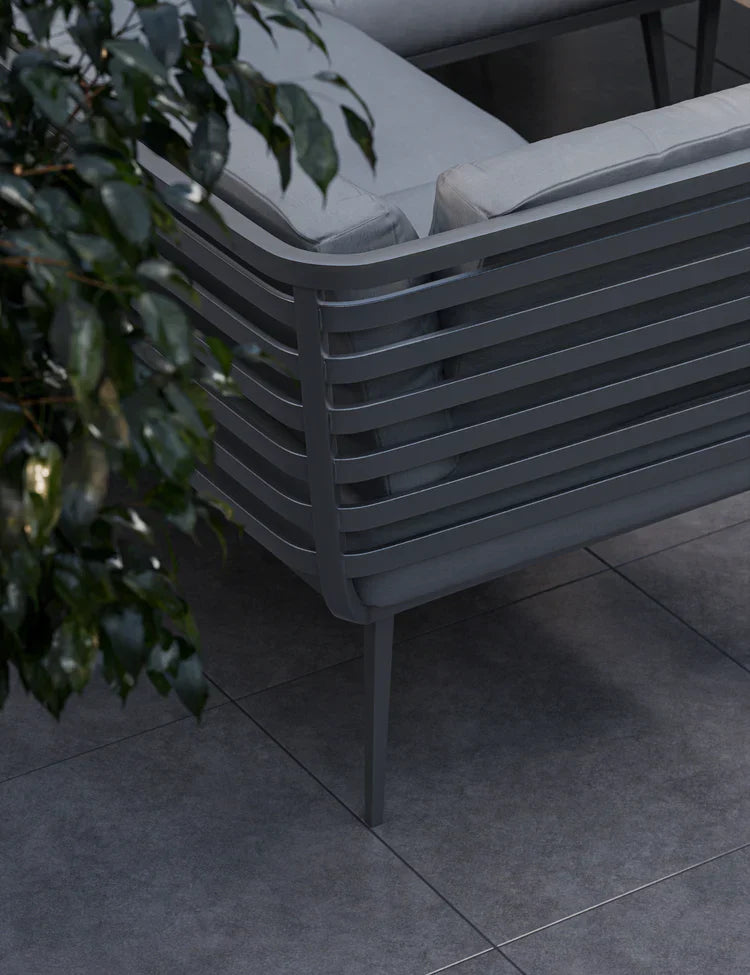 Royal Craft - Mayfair Corner Lounging Set with Fire Pit Table and 2 Benches