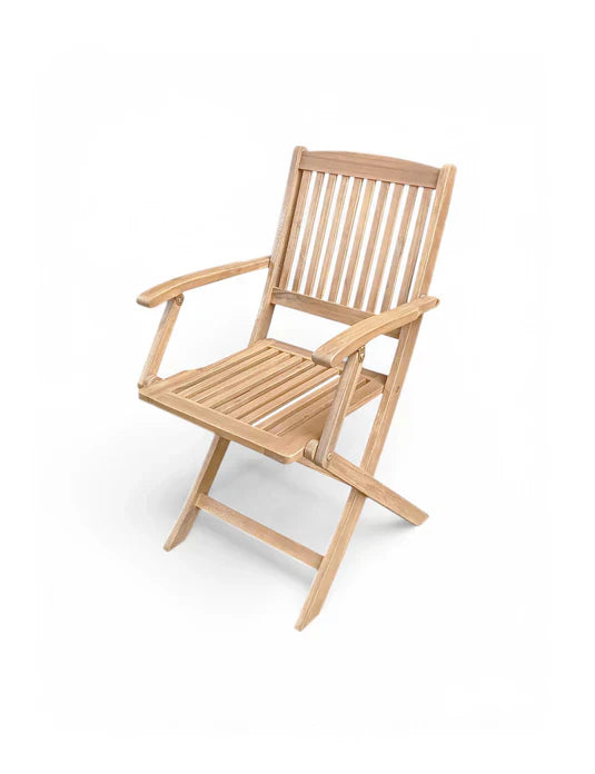 Royal Craft - London 2 Seater Square Folding Bistro Set with London Folding Armchairs