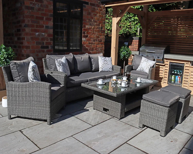 Royal Craft - Paris 7 Seater Deluxe Sofa Dining Set