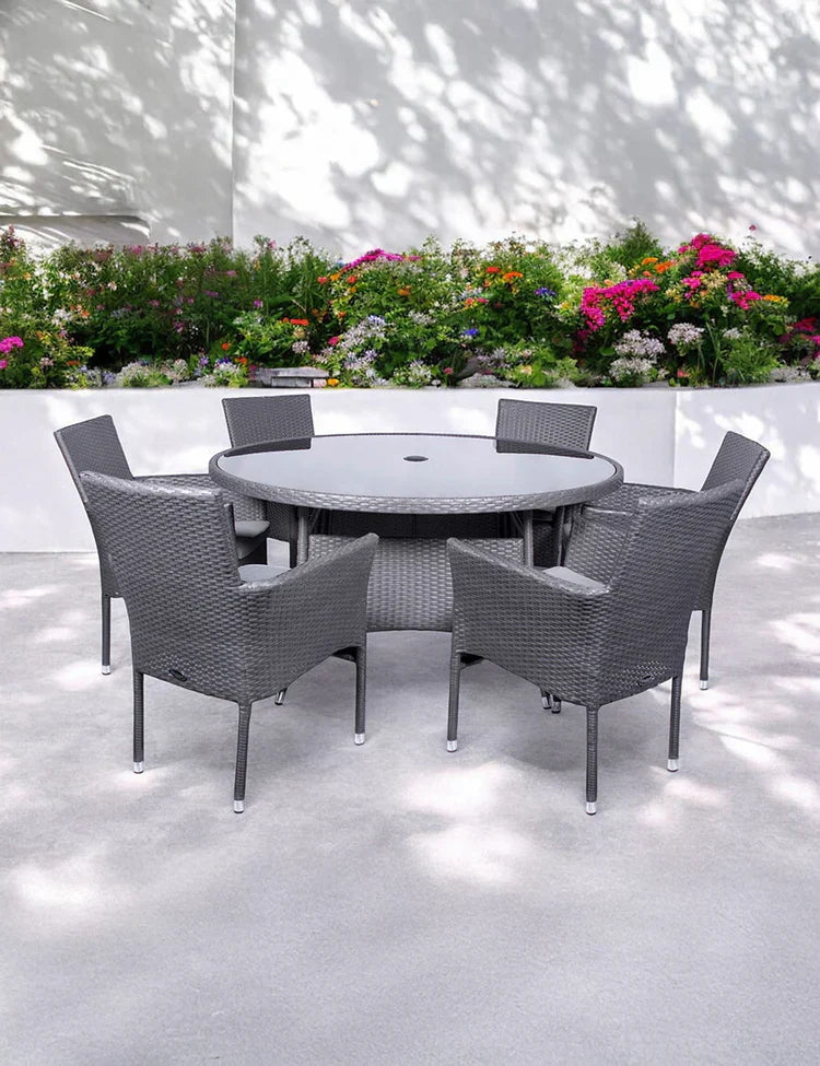 Royal Craft - Malaga 6 Seater Fixed Dining Set