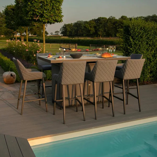 Outdoor Fabric Regal 8 Seat Rectangular Bar Set