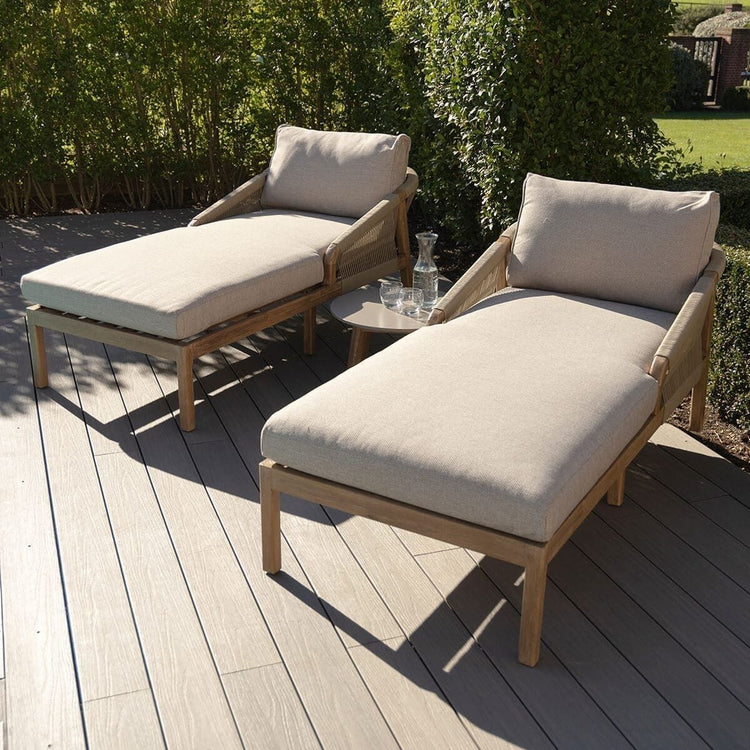 Homeflair - Martinique Rope Weave Double Sunlounger Set