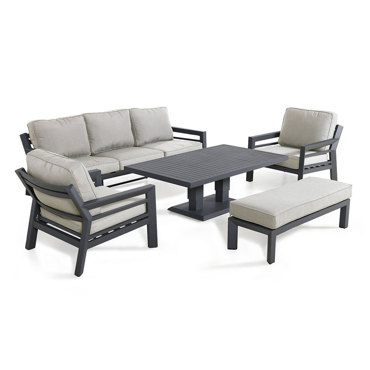 Homeflair - New York 3 Seat Sofa Aluminium Sofa Set