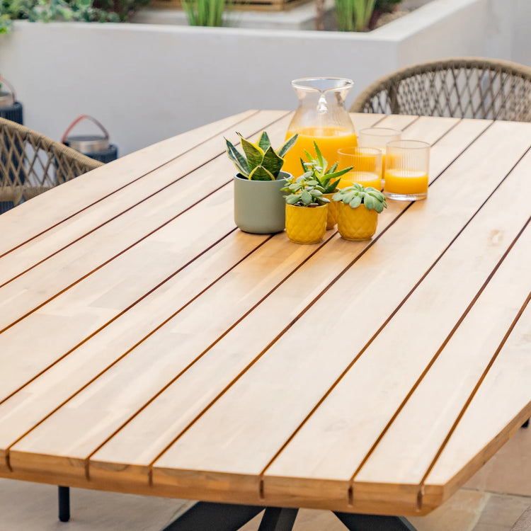 Bali Rope Weave 8 Seat Oval Dining Set