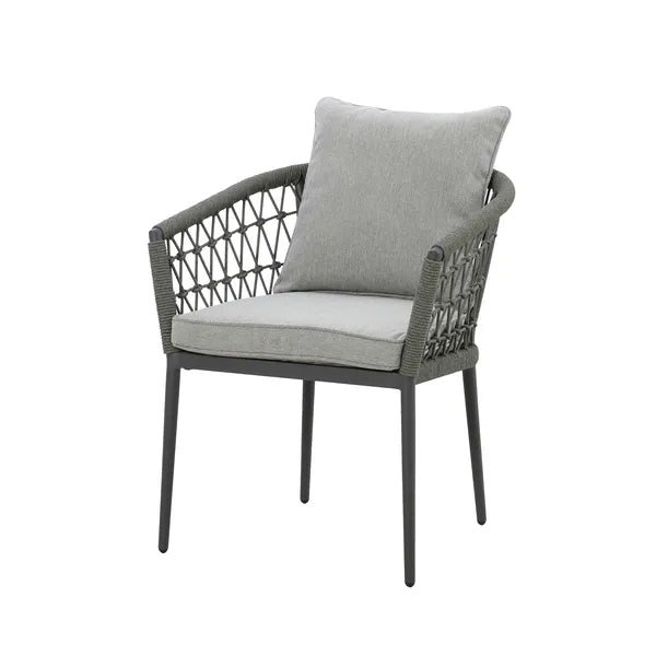 Outdoor Fabric Pair of Ibiza Dining Chairs - Oatmeal
