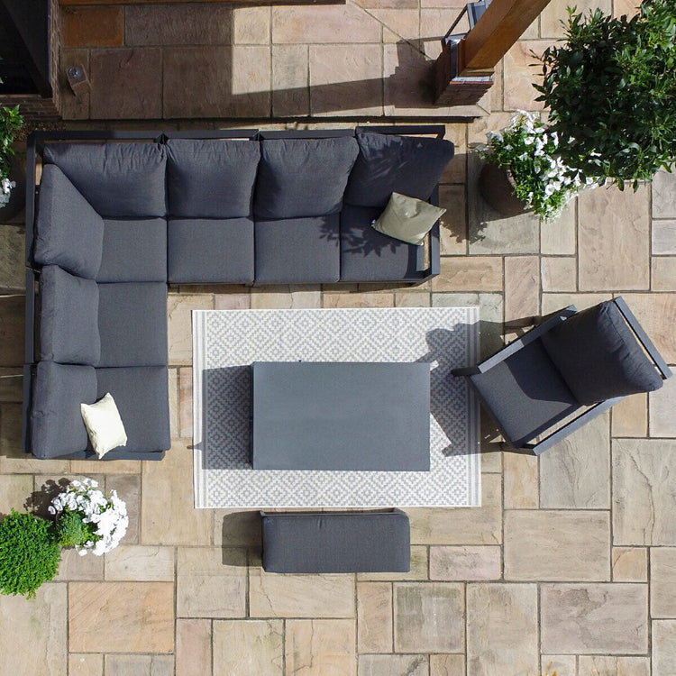 Homeflair - Manhattan Reclining Aluminium Corner Dining Set