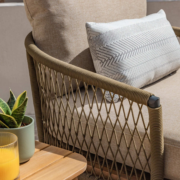 Homeflair - Bali Rope Weave Double Sunlounger Set